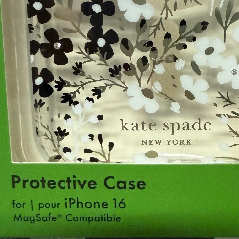 Kate Spade New York iPhone 16 Protective Case‎ Magsafe Floral Clear
